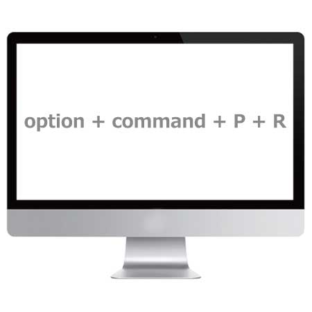 Mac option+command+P+R