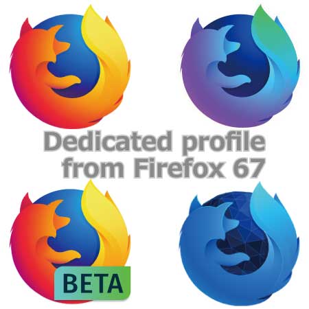Firefox 67から専用プロファイル